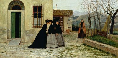 Het Bezoek, 1868 door Silvestro Lega
